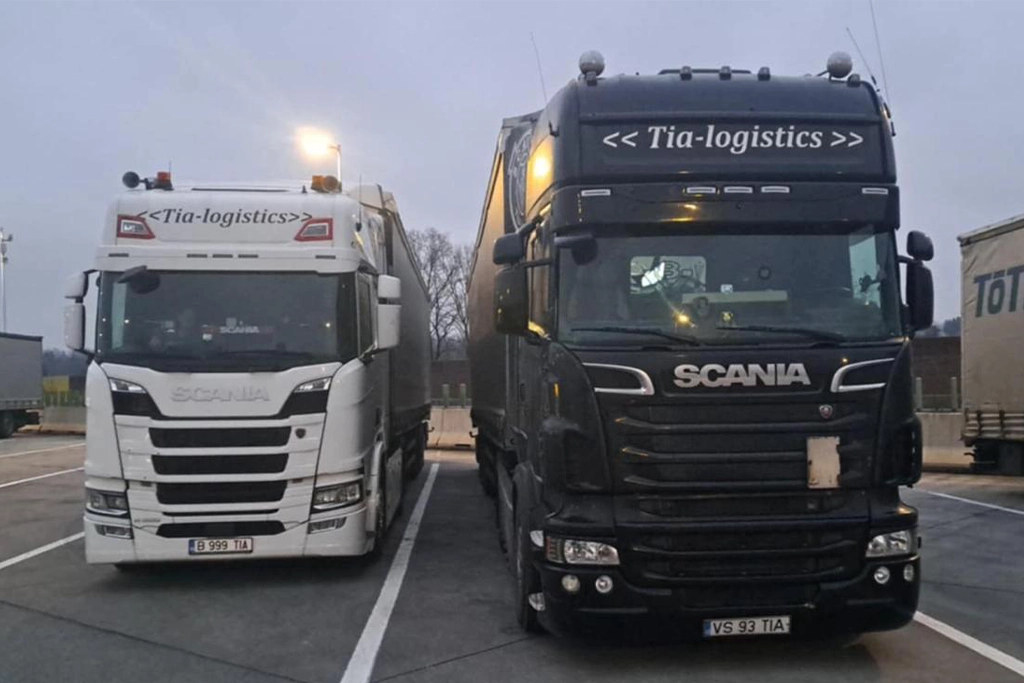 camioanele Scania pentru transport marfuri a firmei Tia