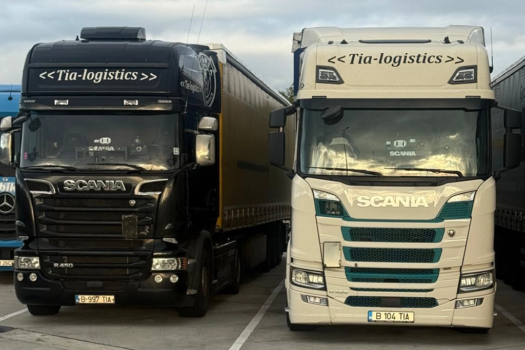 camioanele marca Scania ale firmei Tia Logistics